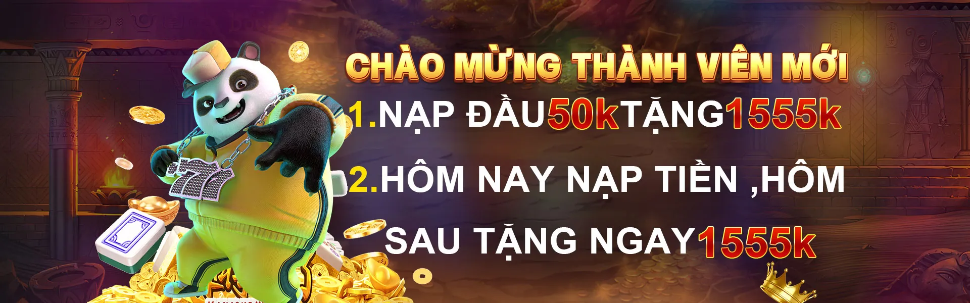 MCW77 khuyến mãi – Hình ảnh chào mừng với tiền thưởng và biểu tượng casino